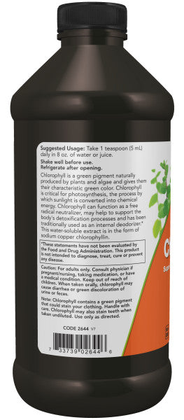 NOW® - Liquid Chlorophyll - 16 Oz.(473ml) | One Life Health
