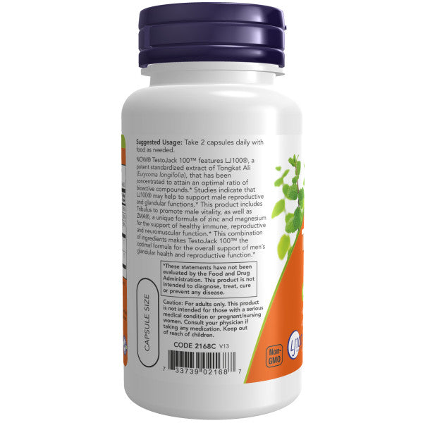 NOW® - Testojack 100 - 60 Veg Capsules | One Life Health