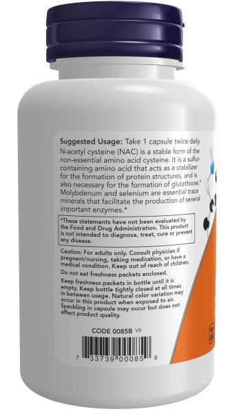 NOW® - Nac 600 mg - 100 Veg Capsules | One Life Health