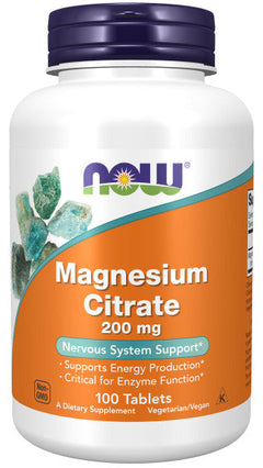 NOW® Magnesium Citrate 200 mg - 100 Tablets