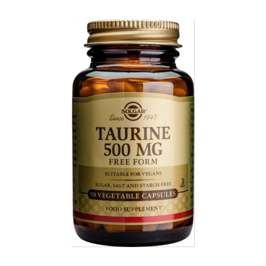 SOLGAR - Taurine 500 mg - 50 Vegetable Capsules | One Life Health