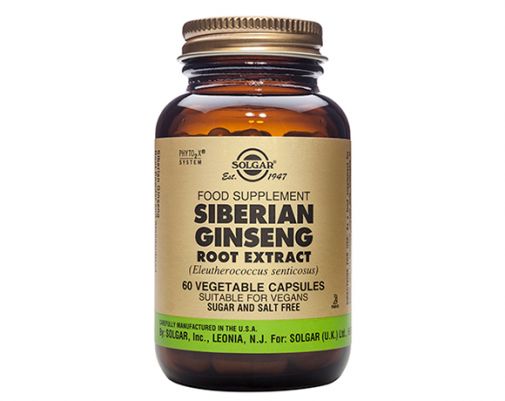 SOLGAR - Siberian Ginseng Root Extract - 60 Vegetable Capsules | One Life Health