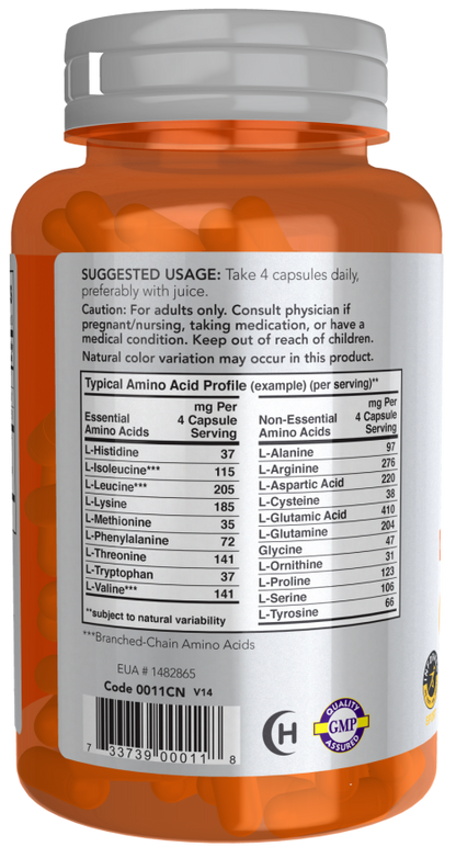 NOW - Amino Complete™ - 120 Veg Capsules | One Life Health