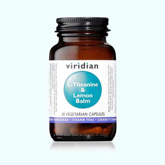 VIRIDIAN - L-Theanine and Lemon Balm - 30 Veg Capsules | One Life Health
