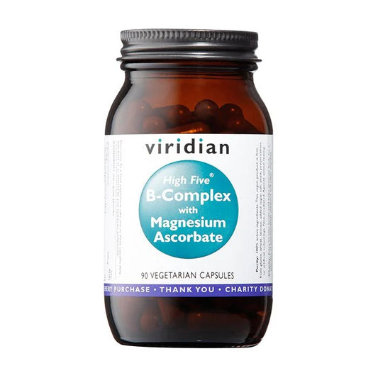 VIRIDIAN HIGH FIVE - B-Complex with Magnesium Ascorbate - 90 Veg Capsules | One Life Health