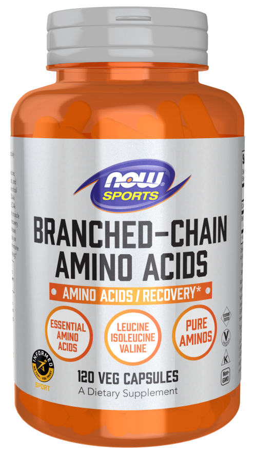 NOW® - Branched Chain Amino Acids - 120 Veg Capsules | One Life Health