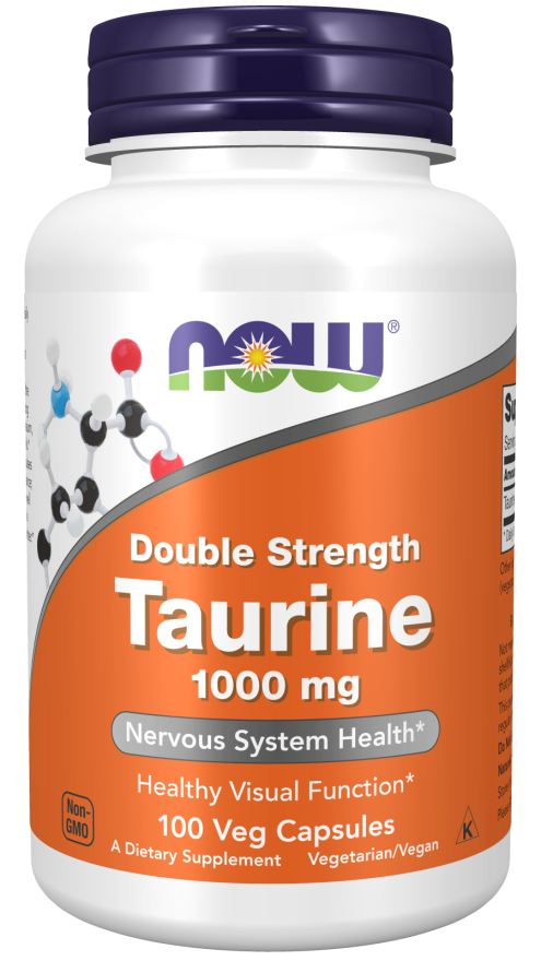 NOW® - Taurine Double Strength 1000 mg - 100 Veg Capsules | One Life Health