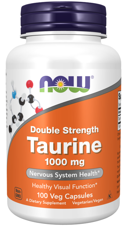 NOW® - Taurine Double Strength 1000 mg - 100 Veg Capsules | One Life Health