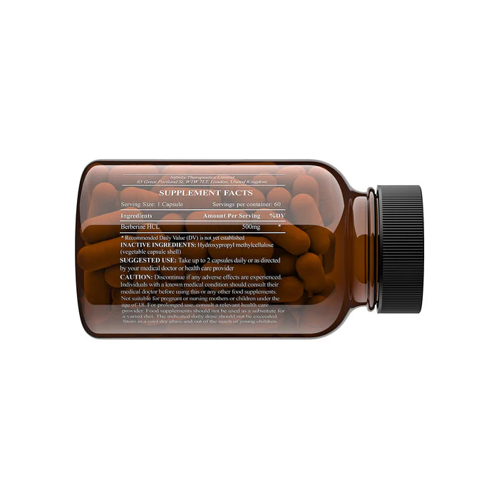 CHARAVA - Berberine 500 mg - 60 Capsules | One Life Health