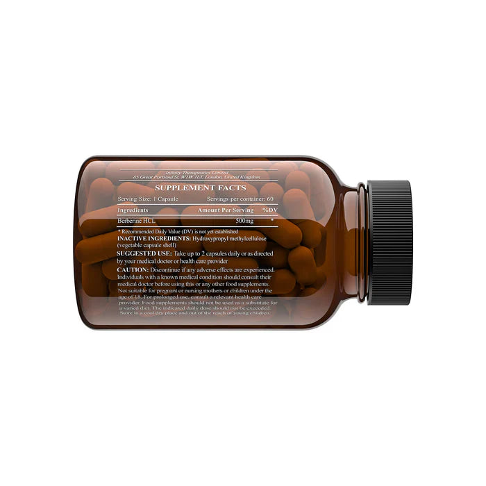 CHARAVA - Berberine 500 mg - 60 Capsules | One Life Health