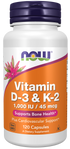 NOW® - Vitamin D-3 & K-2 - 120 Capsules