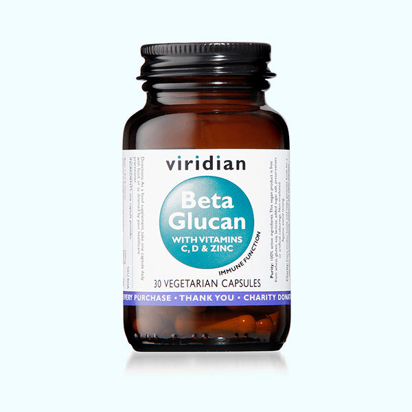 VIRIDIAN - Beta Glucan 250mg - 30 Veg Capsules | One Life Health