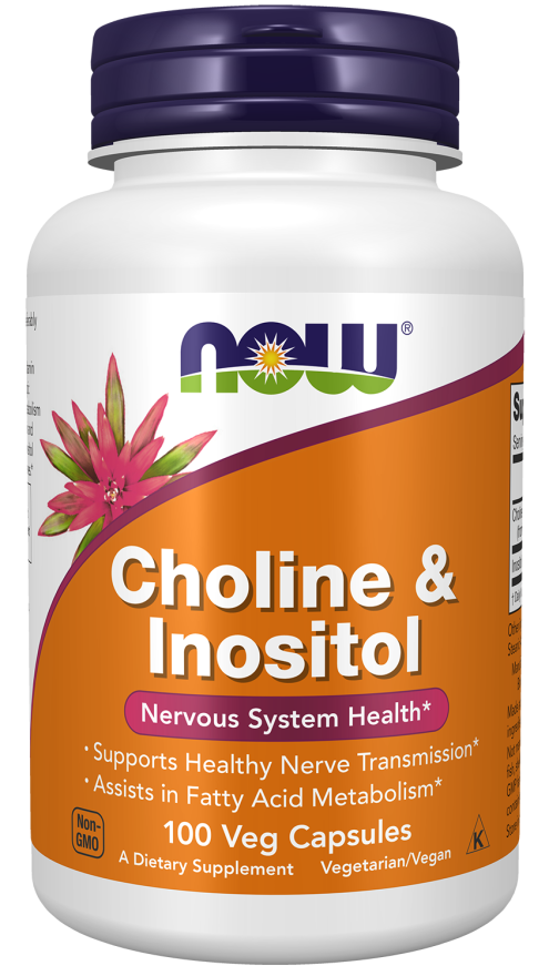 NOW® - Choline & Inositol - 100 Veg Capsules | One Life Health
