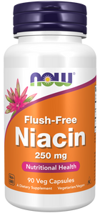 NOW - Flush-Free Niacin 250 mg - 90 Veg Capsules