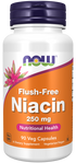 NOW - Flush-Free Niacin 250 mg - 90 Veg Capsules