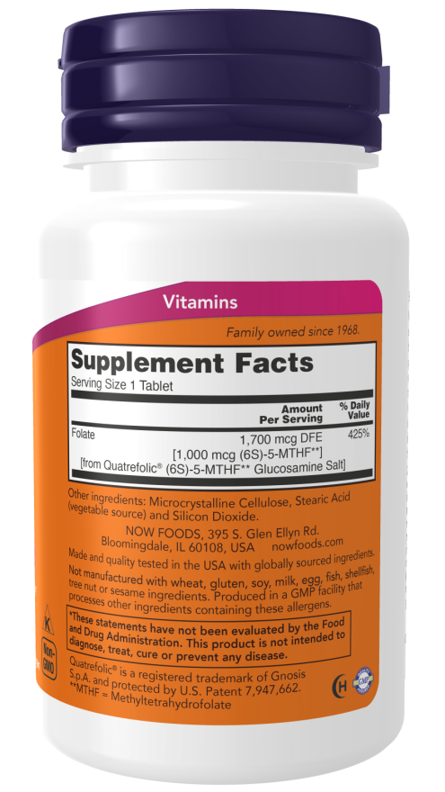 NOW® - Methyl Folate 1000 mcg - 90 Tablets | One Life Health