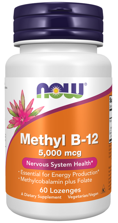 NOW® - Methyl B-12 5000 mcg - 60 Lozenges | One Life Health