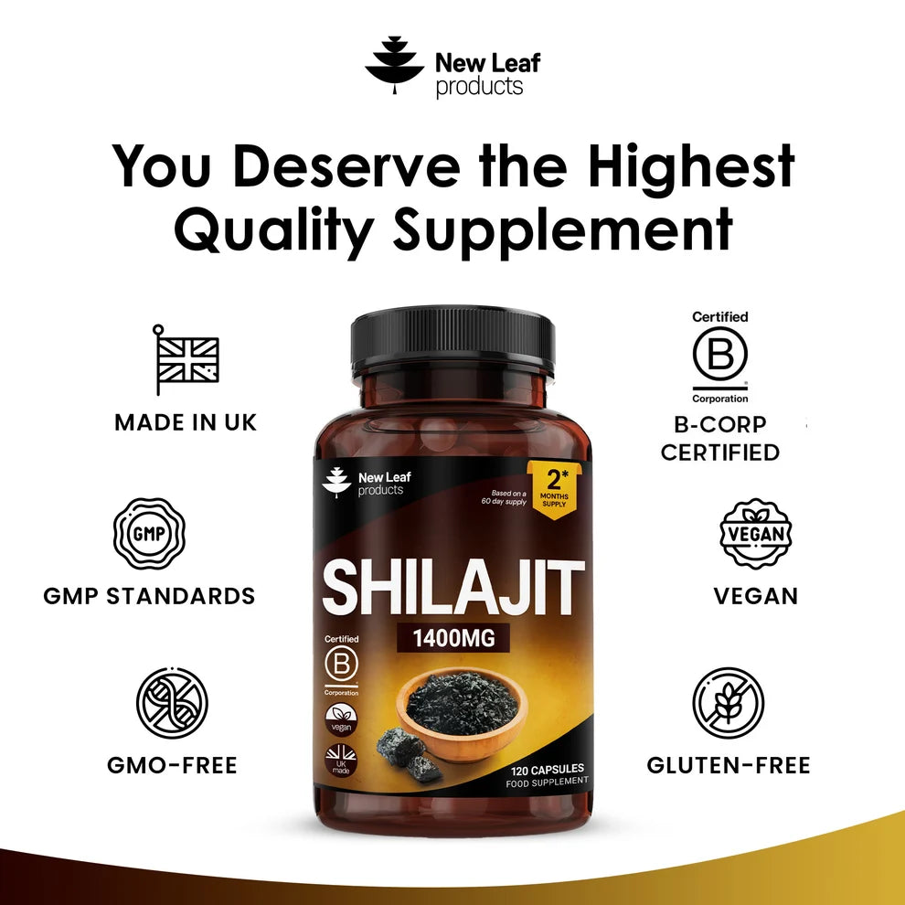 NEW LEAF - Shilajit - 120 Capsules