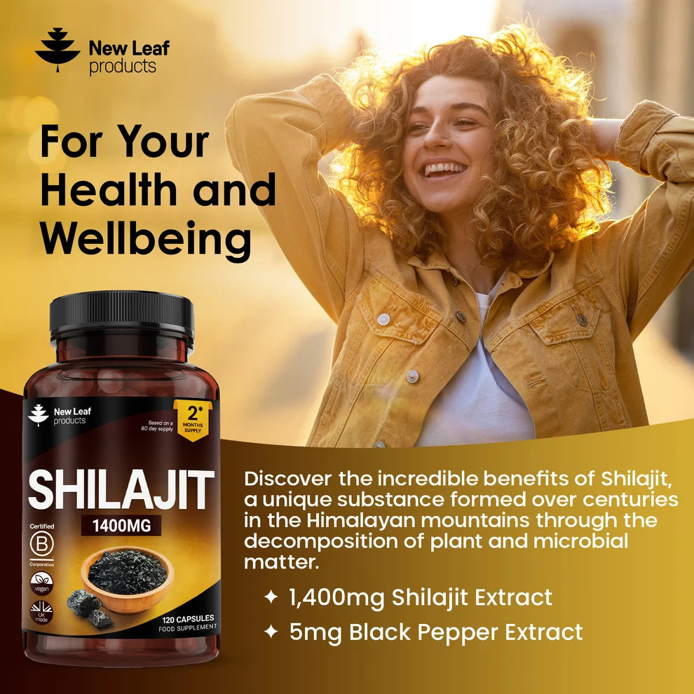 NEW LEAF - Shilajit - 120 Capsules