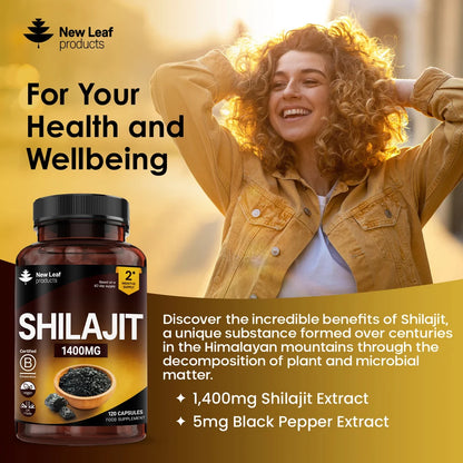 NEW LEAF - Shilajit - 120 Capsules