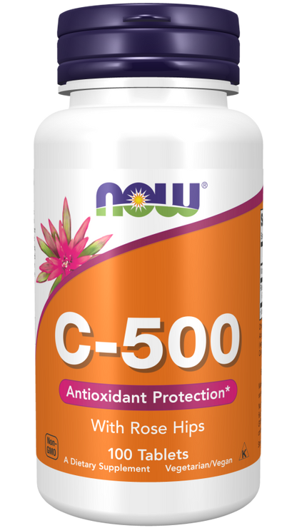 NOW® - Vitamin C-500 - 100 Tablets | One Life Health