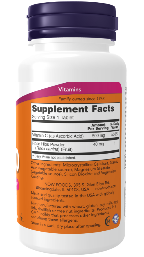 NOW® - Vitamin C-500 - 100 Tablets | One Life Health