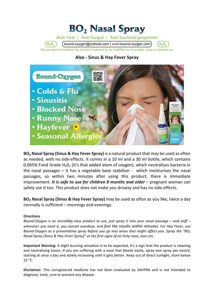 BOUND OXYGEN - BO2 Nasal Spray - 10ml | One Life Health