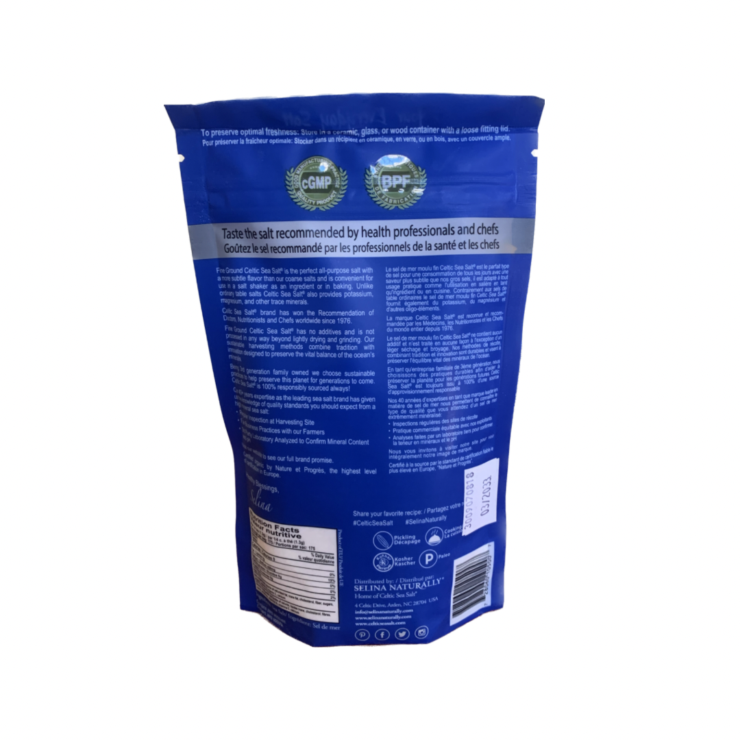 INVINCIBLE LIVING - Celtic Salt Fine Ground - 227g | One Life Health