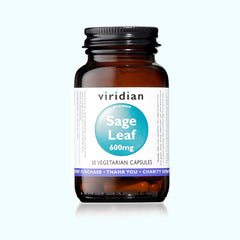 VIRIDIAN - Sage Leaf Extract 600mg - 30 Veg Capsules