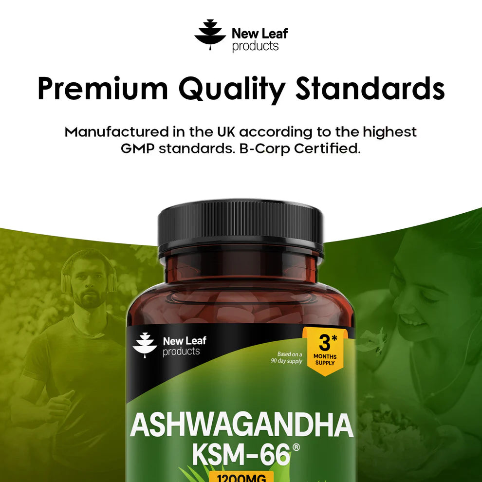 NEW LEAF - Ashwagandha KSM-66 1200mg - 180 Tablets