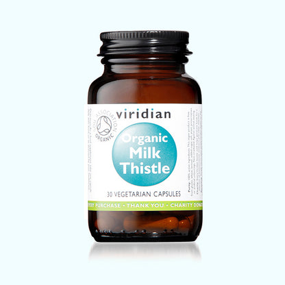 VIRIDIAN - Organic Milk Thistle 400mg - 30 Veg Capsules | One Life Health