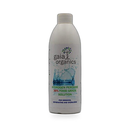 GAIA ORGANICS - Hydrogen Peroxide 35% Food Grade 500ml Dropper Bottle – Recycled Plastic — product photo 1 of 2