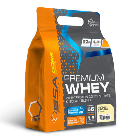 SSA CORE SERIES - Premium Whey - Vanilla Cream - 1.8kg | One Life Health