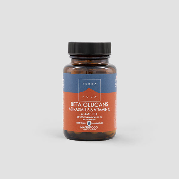 TERRANOVA - Beta Glucans Astragalus & Vitamin C Complex - 50 Capsules | One Life Health