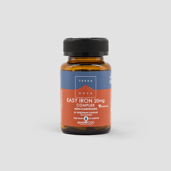 TERRANOVA - Easy Iron 20 mg Complex - 50 Capsules | One Life Health