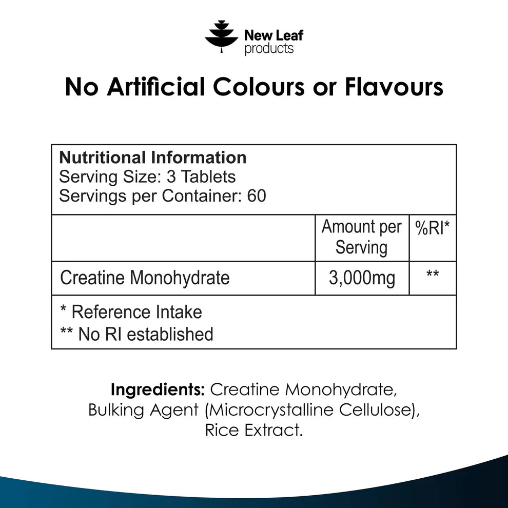NEW LEAF - Creatine Monohydrate - 180 Tablets