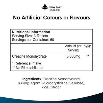 NEW LEAF - Creatine Monohydrate - 180 Tablets
