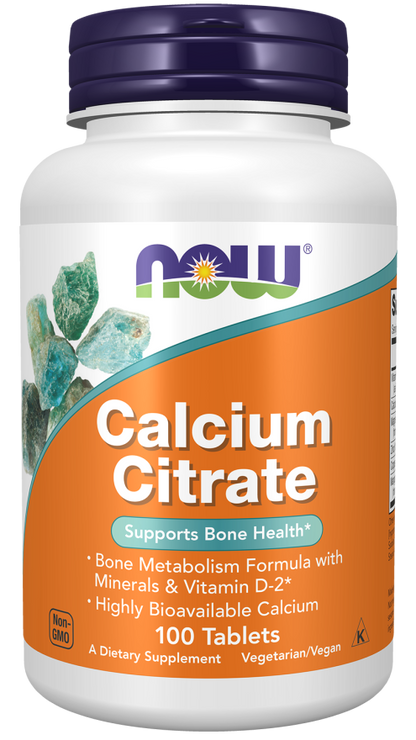 NOW® - Calcium Citrate - 100 Tablets | One Life Health