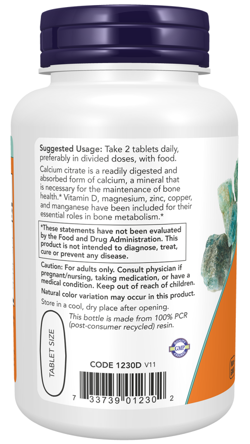 NOW® - Calcium Citrate - 100 Tablets | One Life Health