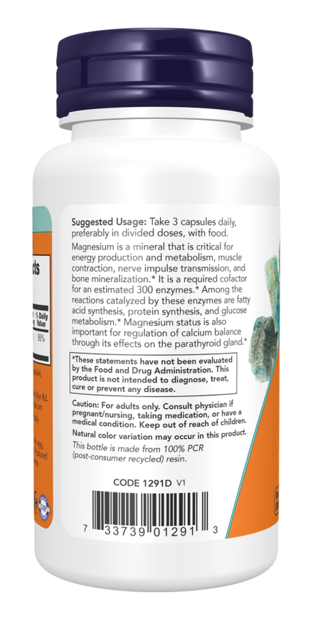 NOW® - Magnesium Citrate - 120 Veg Capsules | One Life Health
