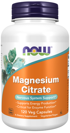 NOW® - Magnesium Citrate - 120 Veg Capsules