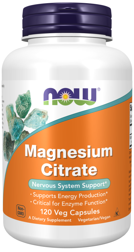 NOW® - Magnesium Citrate - 120 Veg Capsules | One Life Health