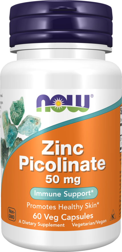 NOW® - Zinc Picolinate 50 mg - 60 Veg Capsules | One Life Health