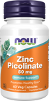 NOW® - Zinc Picolinate 50 mg - 60 Veg Capsules