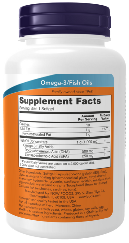 NOW® - DHA-500 Fish Oil Double Strength - 90 Softgels | One Life Health