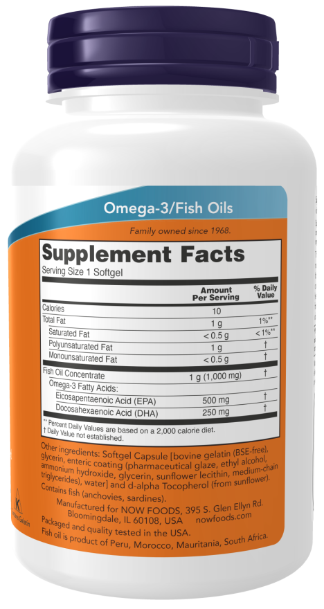 NOW® - Ultra Omega-3 Fish Oil (Bovine Gelatin) - 90 Softgels | One Life Health