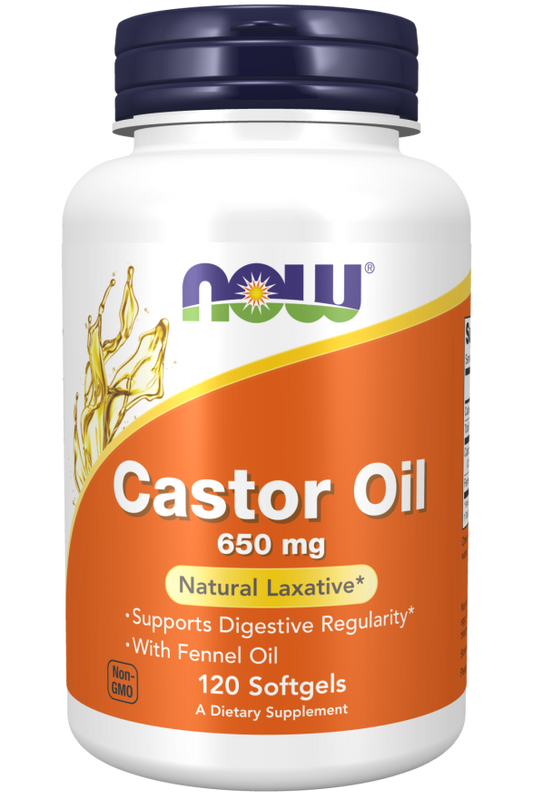 NOW® - Castor Oil 650 mg - 120 Softgels | One Life Health
