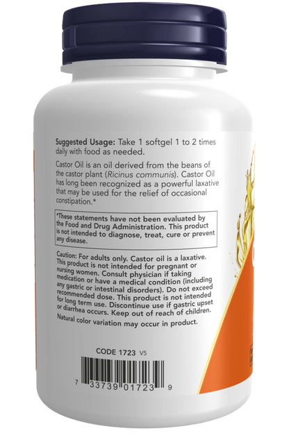 NOW® - Castor Oil 650 mg - 120 Softgels | One Life Health