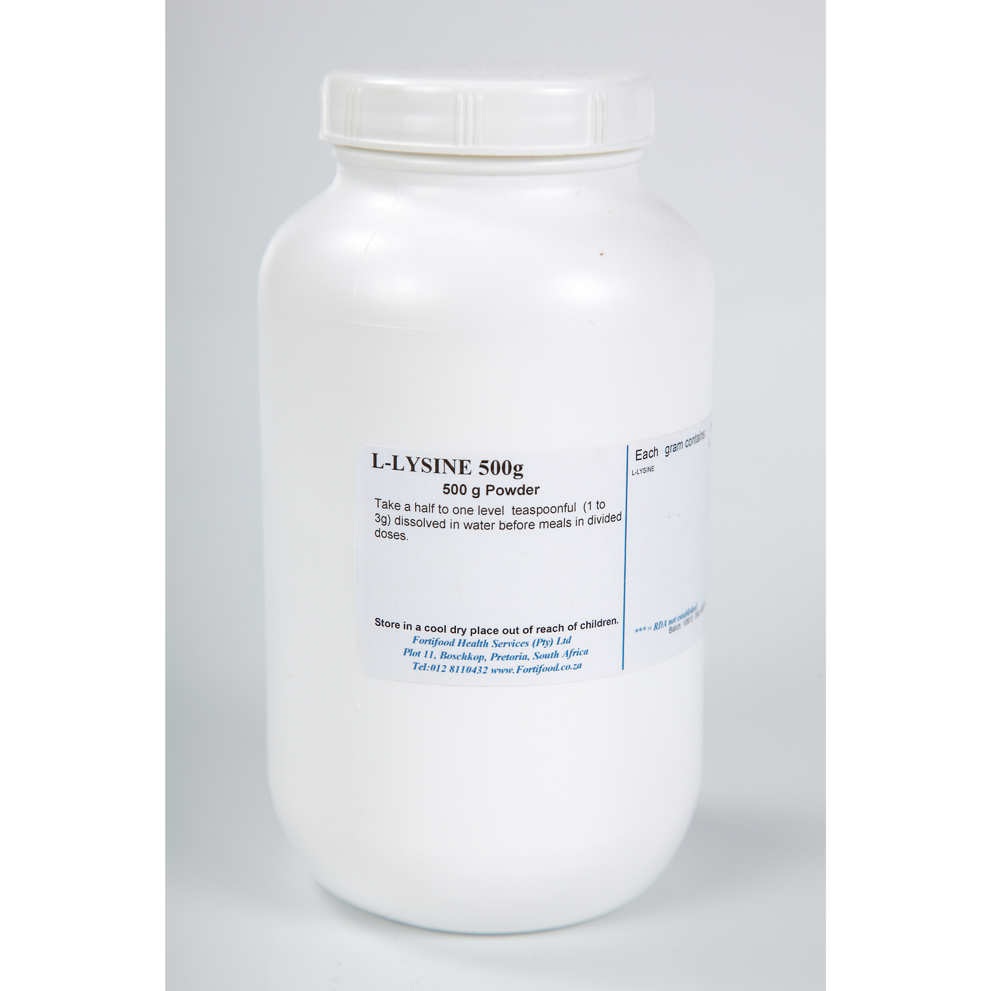 FORTIFOOD - L-Lysine - 500g | One Life Health