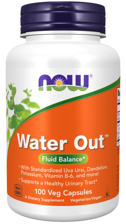 NOW® - Water Out - 100 Veg Capsules | One Life Health